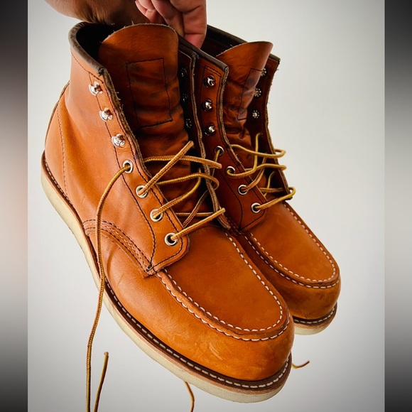 Red Wing 875 Moc Toe Boots 10.5D w Speed Hooks - Picture 3 of 5